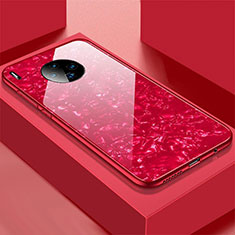 Silikon Schutzhülle Rahmen Tasche Hülle Spiegel M02 für Huawei Mate 30 5G Rot