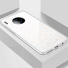Silikon Schutzhülle Rahmen Tasche Hülle Spiegel M02 für Huawei Mate 30 5G Weiß