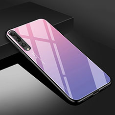 Silikon Schutzhülle Rahmen Tasche Hülle Spiegel M02 für Huawei P20 Pro Violett