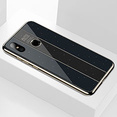 Silikon Schutzhülle Rahmen Tasche Hülle Spiegel M02 für Xiaomi Mi 6X Schwarz