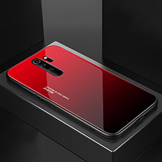 Silikon Schutzhülle Rahmen Tasche Hülle Spiegel M02 für Xiaomi Redmi Note 8 Pro Rot
