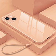 Silikon Schutzhülle Rahmen Tasche Hülle Spiegel M03 für Apple iPhone 13 Mini Rosa