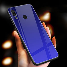 Silikon Schutzhülle Rahmen Tasche Hülle Spiegel M03 für Huawei Honor 10 Lite Blau
