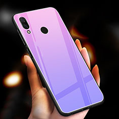 Silikon Schutzhülle Rahmen Tasche Hülle Spiegel M03 für Huawei Honor 10 Lite Violett