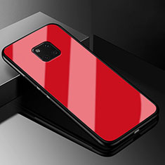 Silikon Schutzhülle Rahmen Tasche Hülle Spiegel M03 für Huawei Mate 20 Pro Rot