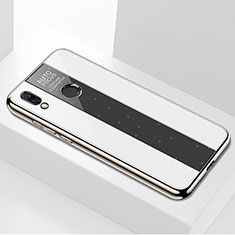 Silikon Schutzhülle Rahmen Tasche Hülle Spiegel M03 für Huawei Nova 3e Weiß