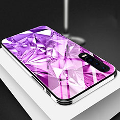 Silikon Schutzhülle Rahmen Tasche Hülle Spiegel M03 für Huawei P30 Violett