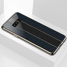 Silikon Schutzhülle Rahmen Tasche Hülle Spiegel M03 für Samsung Galaxy Note 8 Schwarz