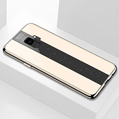 Silikon Schutzhülle Rahmen Tasche Hülle Spiegel M03 für Samsung Galaxy S9 Gold