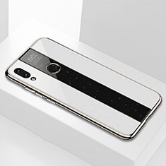 Silikon Schutzhülle Rahmen Tasche Hülle Spiegel M03 für Xiaomi Redmi Note 7 Pro Weiß