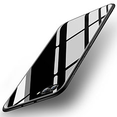 Silikon Schutzhülle Rahmen Tasche Hülle Spiegel M04 für Huawei Honor V10 Schwarz