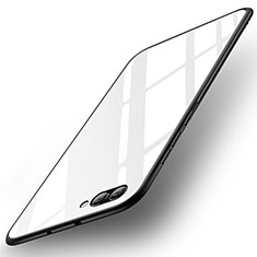 Silikon Schutzhülle Rahmen Tasche Hülle Spiegel M04 für Huawei Honor V10 Weiß