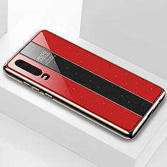 Silikon Schutzhülle Rahmen Tasche Hülle Spiegel M04 für Huawei P30 Rot