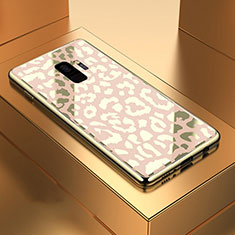Silikon Schutzhülle Rahmen Tasche Hülle Spiegel M05 für Samsung Galaxy S9 Gold