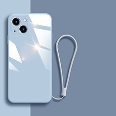 Silikon Schutzhülle Rahmen Tasche Hülle Spiegel M08 für Apple iPhone 13 Blau