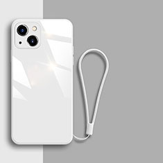 Silikon Schutzhülle Rahmen Tasche Hülle Spiegel M08 für Apple iPhone 13 Mini Weiß
