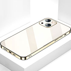 Silikon Schutzhülle Rahmen Tasche Hülle Spiegel M09 für Apple iPhone 13 Mini Gold