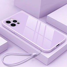 Silikon Schutzhülle Rahmen Tasche Hülle Spiegel M09 für Apple iPhone 13 Pro Max Violett