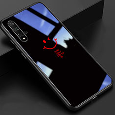 Silikon Schutzhülle Rahmen Tasche Hülle Spiegel T01 für Huawei Honor 20 Schwarz