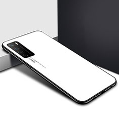 Silikon Schutzhülle Rahmen Tasche Hülle Spiegel T01 für Huawei Honor Play4 5G Weiß