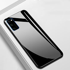 Silikon Schutzhülle Rahmen Tasche Hülle Spiegel T01 für Huawei Honor V30 5G Schwarz
