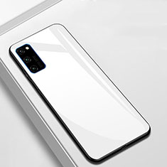 Silikon Schutzhülle Rahmen Tasche Hülle Spiegel T01 für Huawei Honor V30 5G Weiß