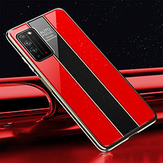 Silikon Schutzhülle Rahmen Tasche Hülle Spiegel T01 für Huawei Honor X10 5G Rot