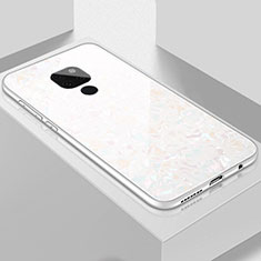 Silikon Schutzhülle Rahmen Tasche Hülle Spiegel T01 für Huawei Mate 20 Weiß