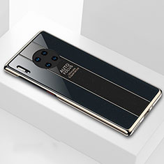 Silikon Schutzhülle Rahmen Tasche Hülle Spiegel T01 für Huawei Mate 30 5G Schwarz