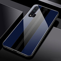 Silikon Schutzhülle Rahmen Tasche Hülle Spiegel T01 für Huawei Nova 6 Blau