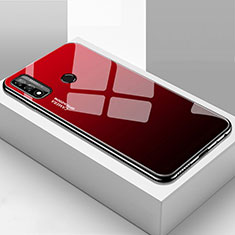 Silikon Schutzhülle Rahmen Tasche Hülle Spiegel T01 für Huawei P Smart (2020) Rot
