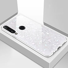 Silikon Schutzhülle Rahmen Tasche Hülle Spiegel T01 für Huawei P30 Lite Weiß