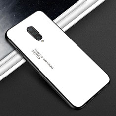Silikon Schutzhülle Rahmen Tasche Hülle Spiegel T01 für OnePlus 8 Weiß