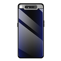 Silikon Schutzhülle Rahmen Tasche Hülle Spiegel T01 für Samsung Galaxy A80 Violett