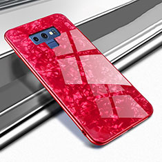 Silikon Schutzhülle Rahmen Tasche Hülle Spiegel T01 für Samsung Galaxy Note 9 Rot