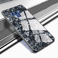 Silikon Schutzhülle Rahmen Tasche Hülle Spiegel T01 für Samsung Galaxy Note 9 Schwarz