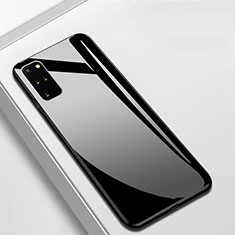 Silikon Schutzhülle Rahmen Tasche Hülle Spiegel T01 für Samsung Galaxy S20 Plus 5G Schwarz