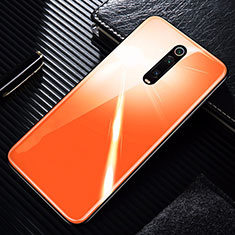 Silikon Schutzhülle Rahmen Tasche Hülle Spiegel T01 für Xiaomi Mi 9T Pro Orange