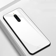 Silikon Schutzhülle Rahmen Tasche Hülle Spiegel T01 für Xiaomi Redmi Note 8 Weiß