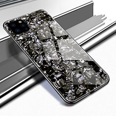 Silikon Schutzhülle Rahmen Tasche Hülle Spiegel T02 für Apple iPhone 11 Pro Max Schwarz