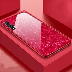 Silikon Schutzhülle Rahmen Tasche Hülle Spiegel T02 für Huawei Honor 20 Rot