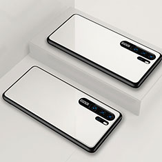 Silikon Schutzhülle Rahmen Tasche Hülle Spiegel T02 für Huawei P30 Pro Weiß