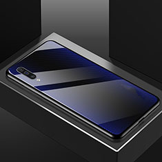 Silikon Schutzhülle Rahmen Tasche Hülle Spiegel T02 für Samsung Galaxy A70 Blau