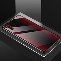 Silikon Schutzhülle Rahmen Tasche Hülle Spiegel T02 für Samsung Galaxy A70 Rot