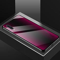 Silikon Schutzhülle Rahmen Tasche Hülle Spiegel T02 für Samsung Galaxy A70 Violett
