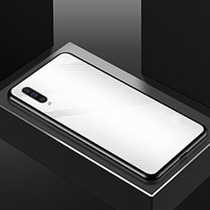 Silikon Schutzhülle Rahmen Tasche Hülle Spiegel T02 für Samsung Galaxy A70 Weiß