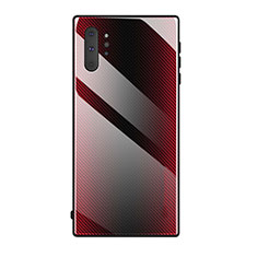 Silikon Schutzhülle Rahmen Tasche Hülle Spiegel T02 für Samsung Galaxy Note 10 Plus 5G Rot