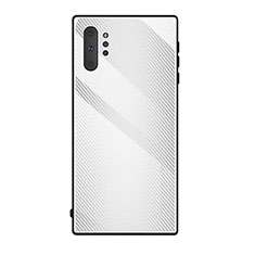 Silikon Schutzhülle Rahmen Tasche Hülle Spiegel T02 für Samsung Galaxy Note 10 Plus 5G Weiß
