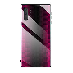 Silikon Schutzhülle Rahmen Tasche Hülle Spiegel T02 für Samsung Galaxy Note 10 Plus Pink