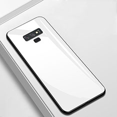 Silikon Schutzhülle Rahmen Tasche Hülle Spiegel T02 für Samsung Galaxy Note 9 Weiß
